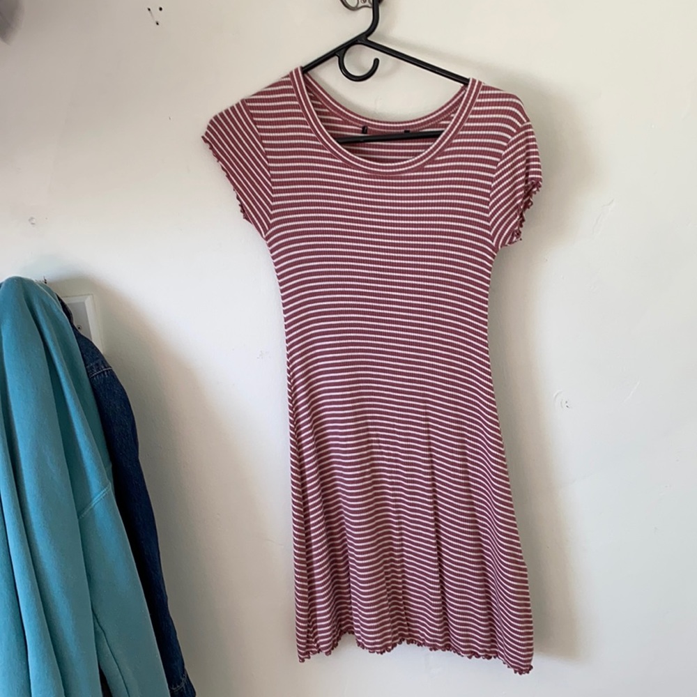 Ribbed Striped Dress